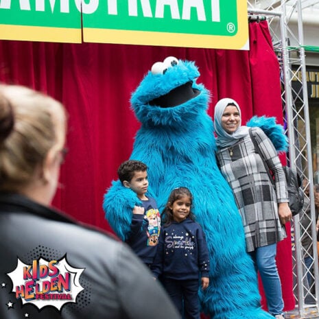 Winkelcentrumpromotie_KidsheldenfestivalWinkelcentrumentertainment Koekimonster - kinderentertainment, mascotte inhuren voor event