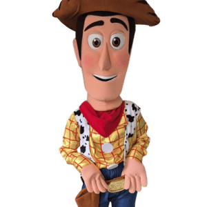 Woody Toy Story mascotte inhuren voor kinderfeestjes en kindershows op locatie